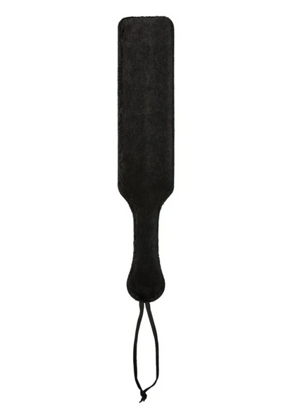 Pagaie en cuir avec côté en fourrure noire
