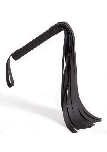Fouet en simili cuir noir