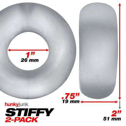 Anneaux péniens STIFFY (lot de 2) - CLEAR ICE