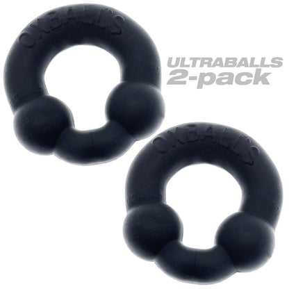 ULTRABALLS，2 件装阴茎环 - PLUS+硅胶特别版 - 夜间款