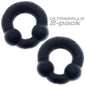 ULTRABALLS，2 件装阴茎环 - PLUS+硅胶特别版 - 夜间款