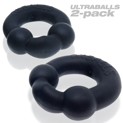 ULTRABALLS，2 件装阴茎环 - PLUS+硅胶特别版 - 夜间款