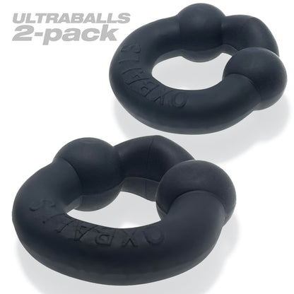 ULTRABALLS，2 件装阴茎环 - PLUS+硅胶特别版 - 夜间款